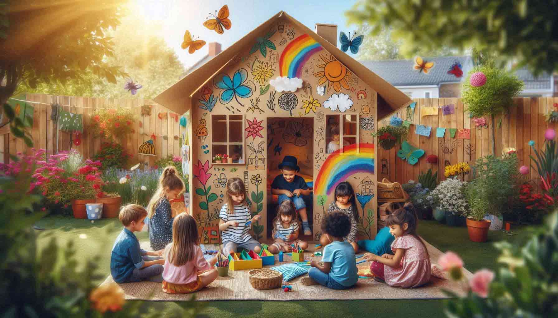 Jeux de construction de maisons en carton : une activité ludique et créative pour les enfants